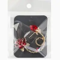 Брошь &laquo;Цветок&raquo; роза бутон, цвет красный в золоте