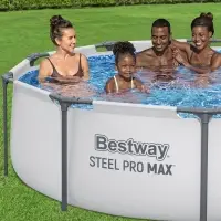 Бассейн каркасный Steel Pro Max, 305&times;76 см, с фильтр-насосом, круглый, 56408 Bestway