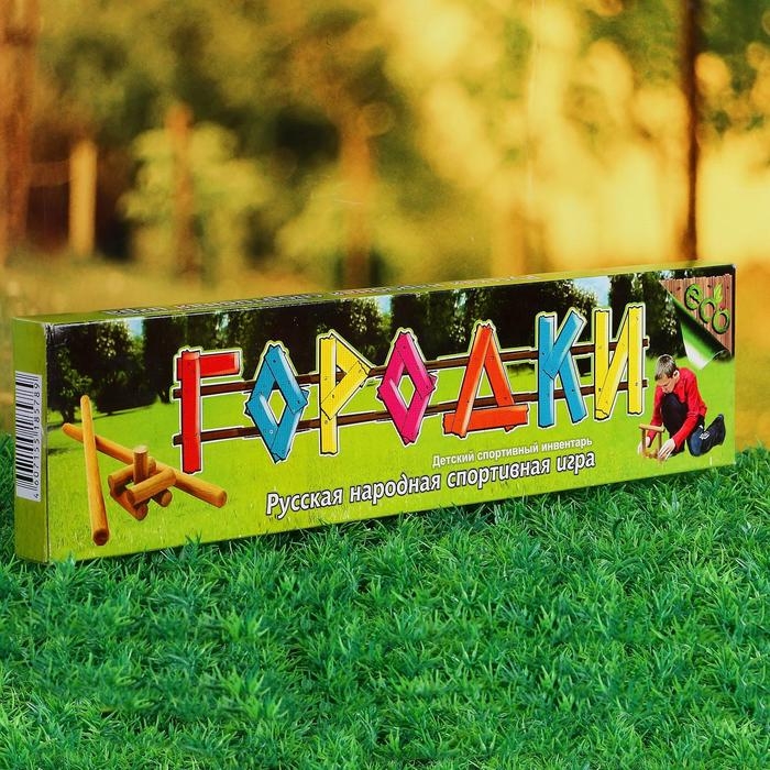 Игра  Игра "Городки", биты 2 шт 49х2.5 см, городки 10 шт 9х2.5 см