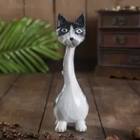 Сувенир дерево "Котик с длинной шеей" 7,5х5,5х18 см