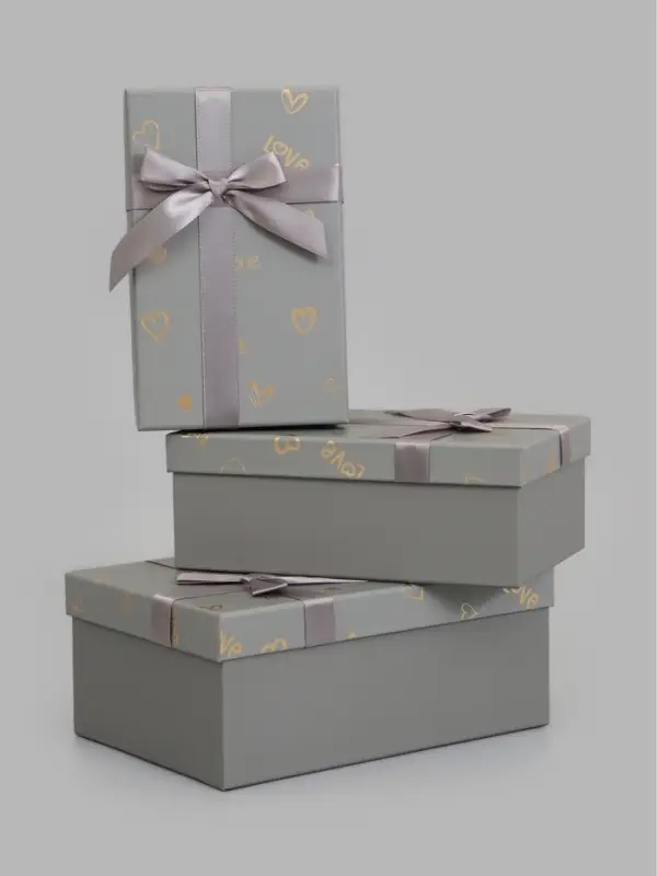 Набор подарочных коробок 3 в 1, прямоугольные 23&times;16&times;9.5 21&times;14&times;8.0 19&times;12&times;6.5 см