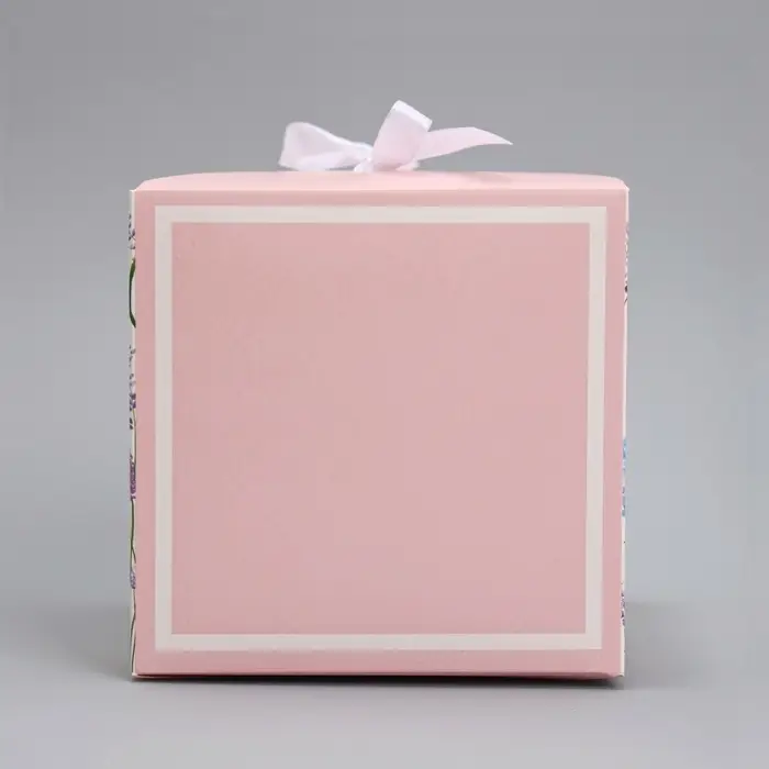Коробка подарочная складная, упаковка, «С 8 Марта, нежные цветы», 12 х 12 х 12 см Коробка подарочная складная, упаковка, «С 8 Марта, нежные цветы», 12 х 12 х 12 см
