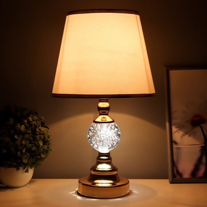 Настольная лампа с подсветкой Настольная лампа с подсветкой "Лейла" Е27 40Вт золото 25х25х44 см