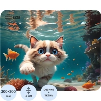 Коврик для мыши Cactus Fish Cat 300x250x3мм (CS-MPC-D15M)