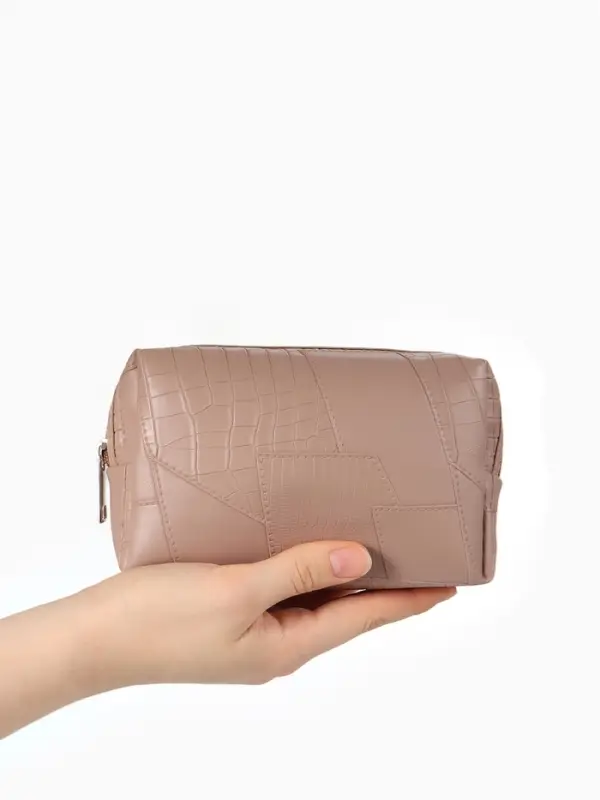 Косметичка дор Одноцвет, 16*5*10, отдел на молнии, серый