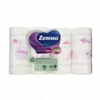 Полотенца бумажные ZEMMA Premium Декор 2сл 4 рул