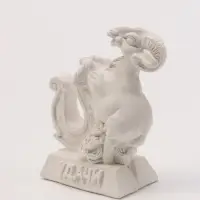 Фигурка декоративная &laquo;Коза с подковой на удачу&raquo;, неокрашенная, 6&times;5&times;3 см, белая