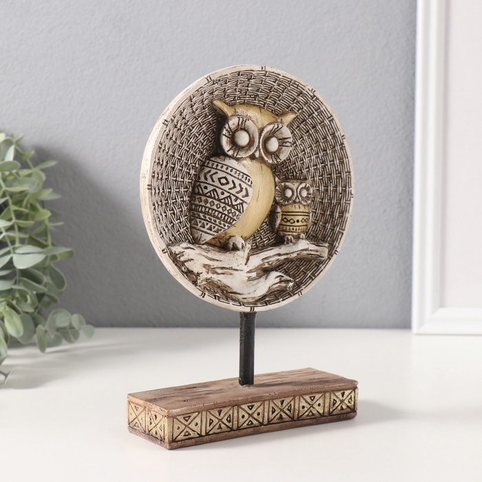 Сувенир полистоун Сувенир полистоун "Два золотых филина на ветке" 5x12x20 см