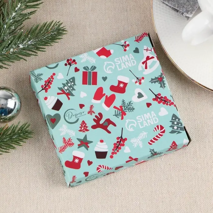 Подставка под чайный пакетик «С Новым годом!», 8.7 х 8.3 см Подставка под чайный пакетик «С Новым годом!», 8.7 х 8.3 см