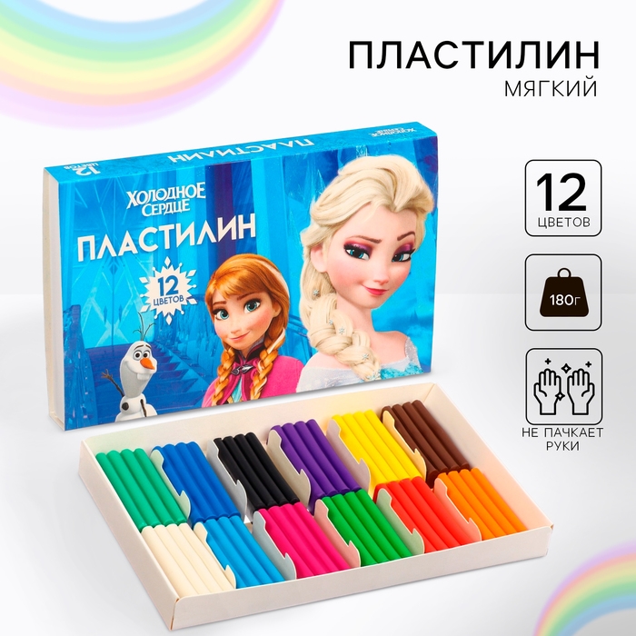 Пластилин 12цв 180г Холодное сердце Пластилин 12цв 180г Холодное сердце