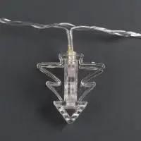 Гирлянда &laquo;Нить&raquo; 4.5 м с насадками &laquo;Прищепки-ёлочки&raquo;, IP20, прозрачная нить, 20 LED, свечение белое, 220 В