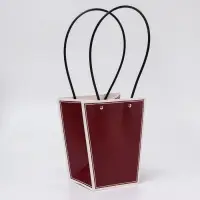 Сумка для цветов винная влагостойкая, 17&times;17 - 11.5&times;11.5 - 20 см 5