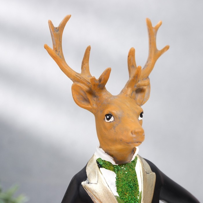 Сувенир полистоун Сувенир полистоун "Олени в комзолах" набор 2 шт 35х13х7 см