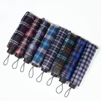 Зонт механический &laquo;Клетка&raquo;, 4 сложения, 10 спиц, R=52/60 см, d=104 см, МИКС