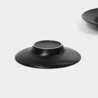 Набор тарелок фарфоровых для пасты Magistro Carbon, 21×21 см, 2 шт, цвет чёрный