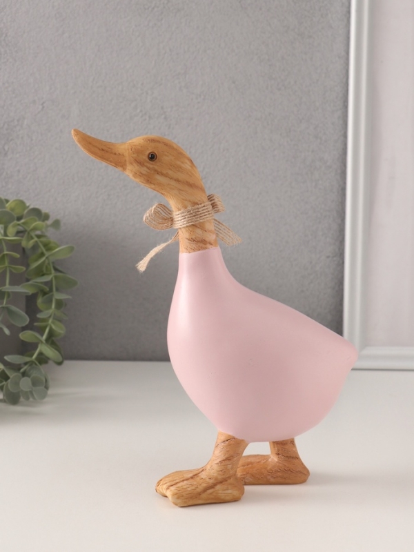 Сувенир полистоун Сувенир полистоун "Утка с ромашками и тюльпанами" 17х7,5х21,5 см