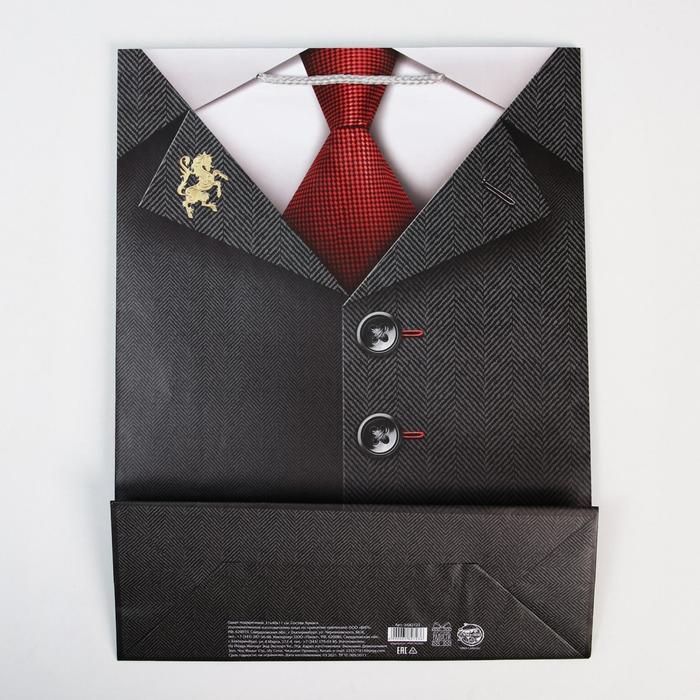 Пакет подарочный ламинированный, упаковка, «Джентльмен», L 28 х 38 х 9 см Пакет подарочный ламинированный, упаковка, «Джентльмен», L 28 х 38 х 9 см