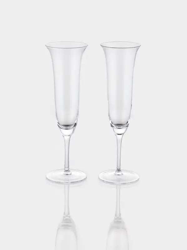 Набор бокалов для шампанского Magistro &laquo;Френч&raquo;, 180 мл, 2 шт., 7.3&times;24 см, стекло, прозрачные