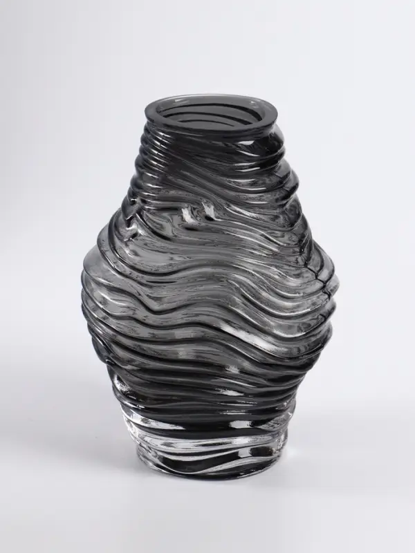 Ваза для цветов &laquo;Модесто&raquo;, 19&times;12 см, стекло, чёрная