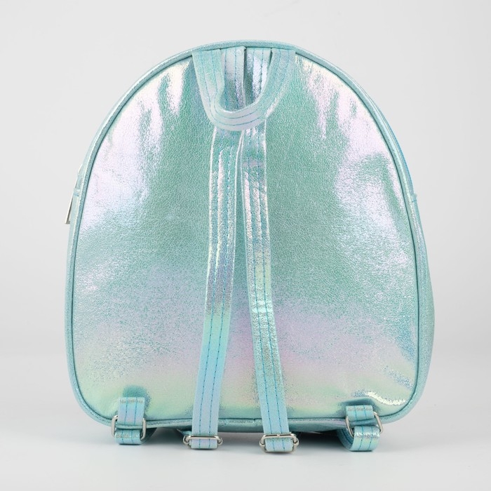 Рюкзак детский для девочки с блестками «Единорог», цвет голубой