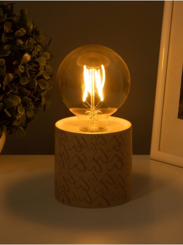 Светильник Светильник "Цилиндр" малые сердца LED 2хАА 8,5х8,5х17см