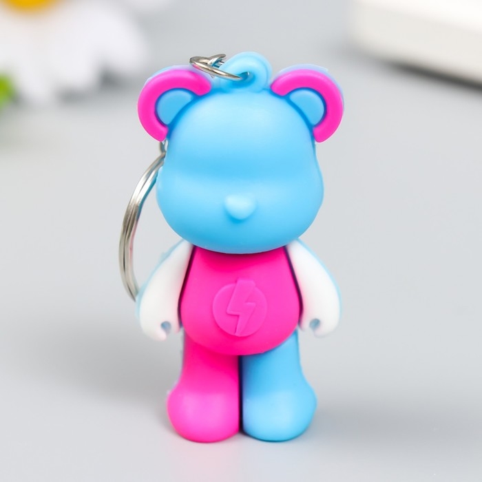 Брелок резина  Брелок резина "Разноцветный мишка" МИКС 3х2х5,5 см