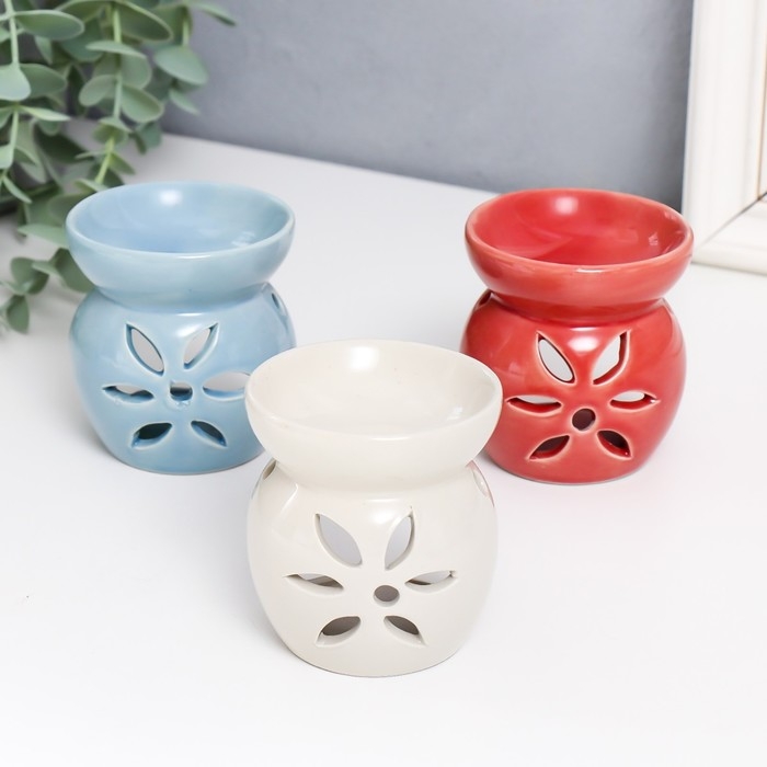 Аромалампа керамика Аромалампа керамика "Цветок" МИКС 7,7х6,7х6,7 см