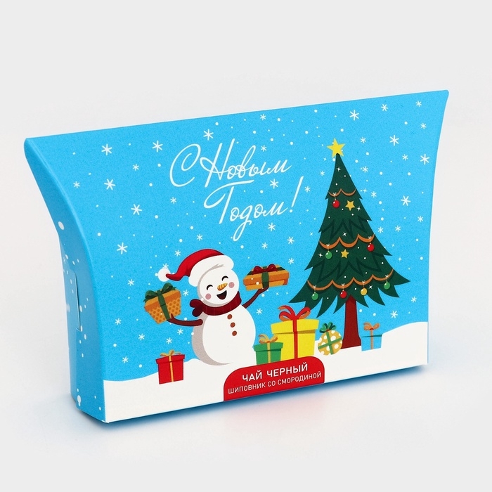 Новогодний подарочный чай черный Новогодний подарочный чай черный "С Новым годом", со вкусом шиповника со смородиной, 20 г
