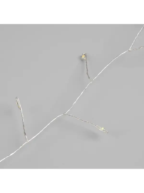 Гирлянда &laquo;Мишура&raquo; 20 м, роса, IP44, серебристая нить, 600 LED, 8 режимов, свечение мульти, 18 В