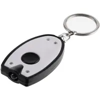 Брелок-фонарик Vivid, ver.2 в пакете, белый с черным