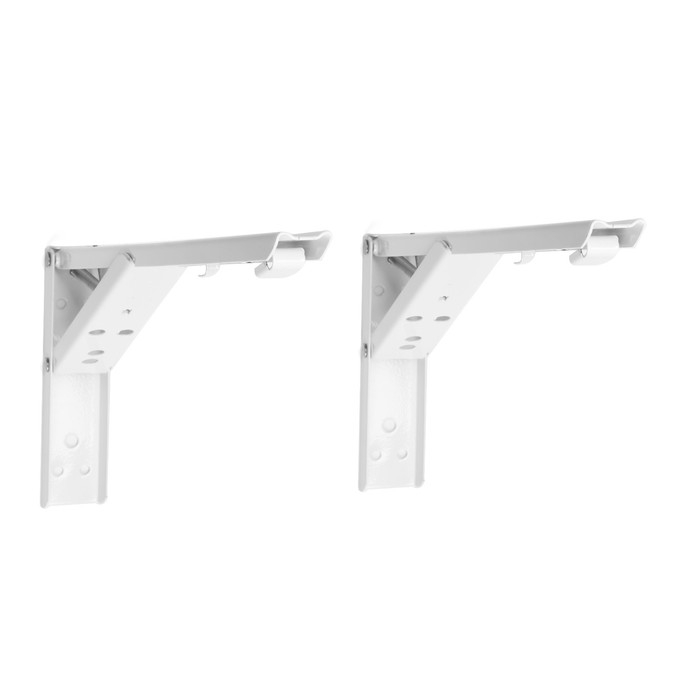 Кронштейн складной для столов и полок ТУНДРА, F001 , 2 шт., длина 300 мм., сталь, цвет белый 97039 Кронштейн складной для столов и полок ТУНДРА, F001 , 2 шт., длина 300 мм., сталь, цвет белый 97039