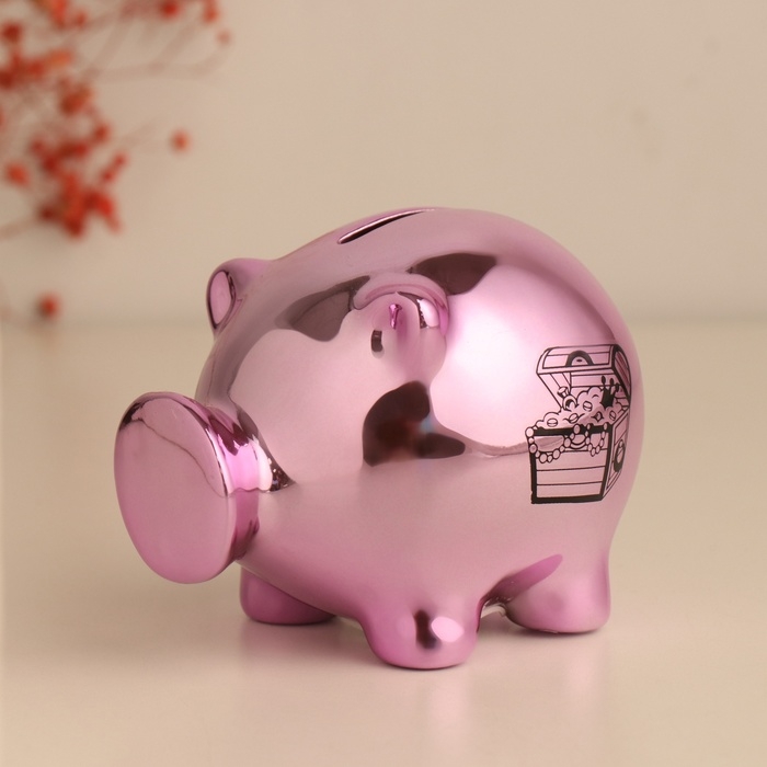 Копилка керамика  Копилка керамика "Розовая хрюша. Я - бесценна!" 11,3х8,9х9,5 см