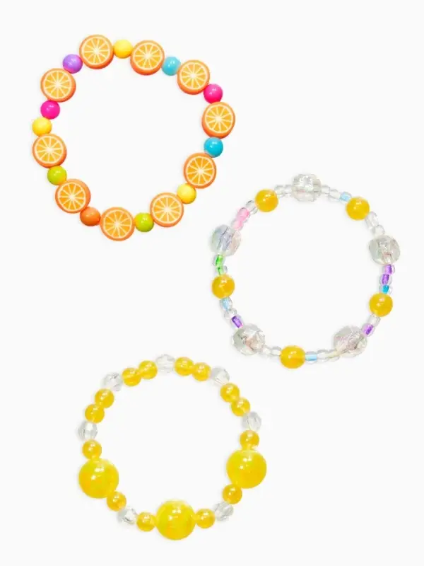 Браслет детский «Выбражулька», 3 шт. набор, фрукты, цветной Браслет детский «Выбражулька», 3 шт. набор, фрукты, цветной