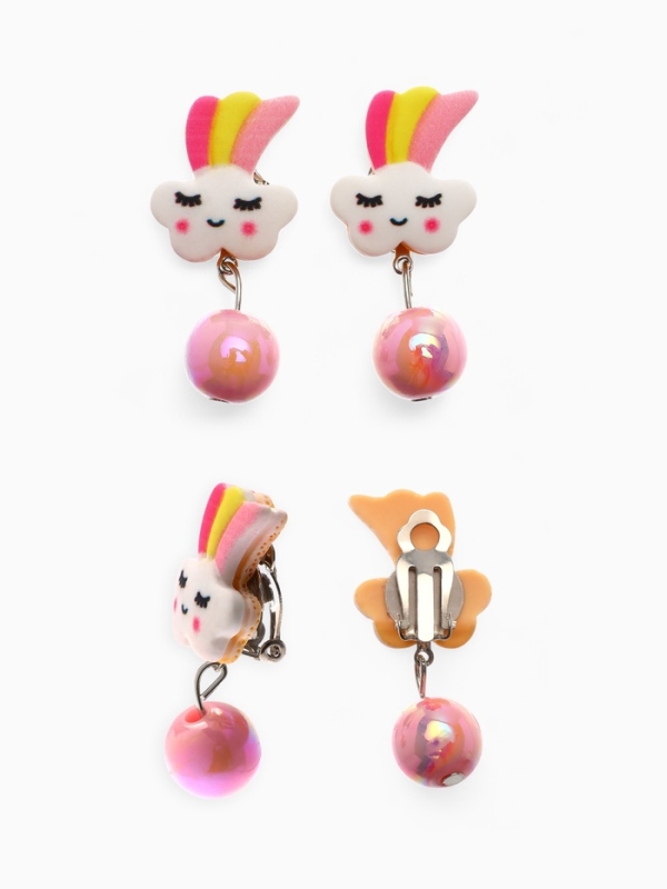 Набор детский Набор детский "Выбражулька" единорог 4 пр-та: кулон, браслет, кольцо, клипсы цв. разноц