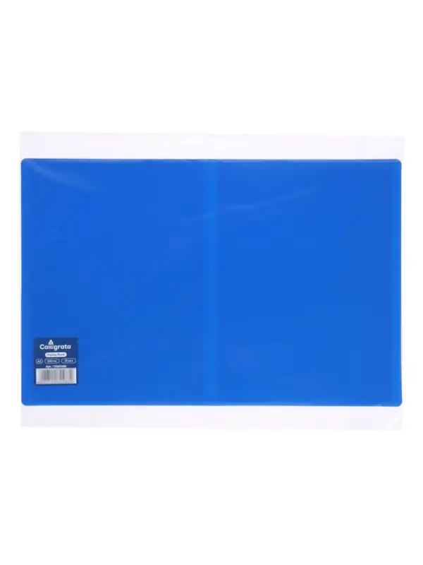 Папка с 20 вкладышами А5, 500 мкм, Calligrata, текстура &laquo;песок&raquo;, синяя