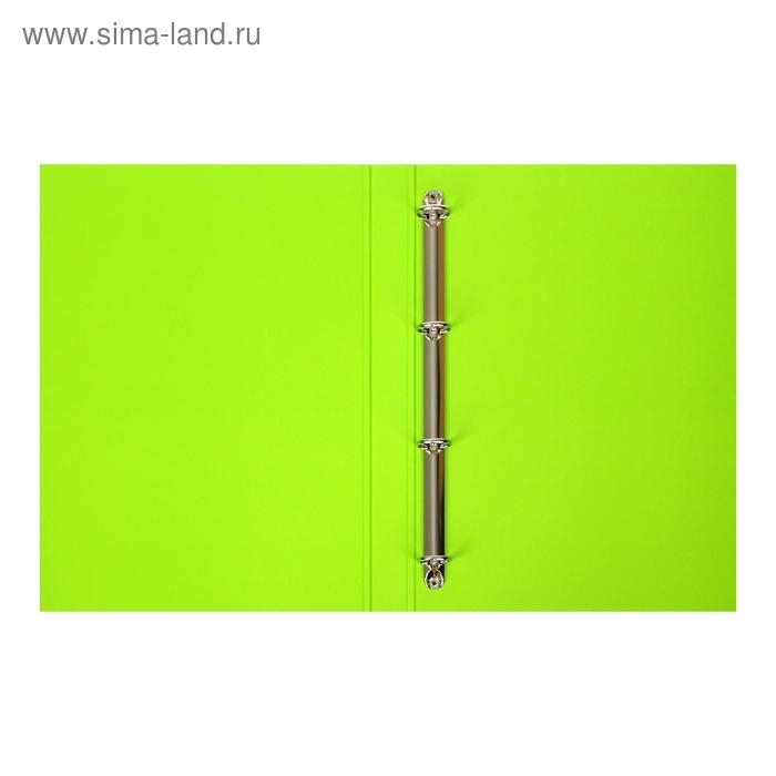 Папка на 4 кольцах А4, ErichKrause Accent, 35 мм, 1750 мкм, черная/салатовая Папка на 4 кольцах А4, ErichKrause Accent, 35 мм, 1750 мкм, черная/салатовая