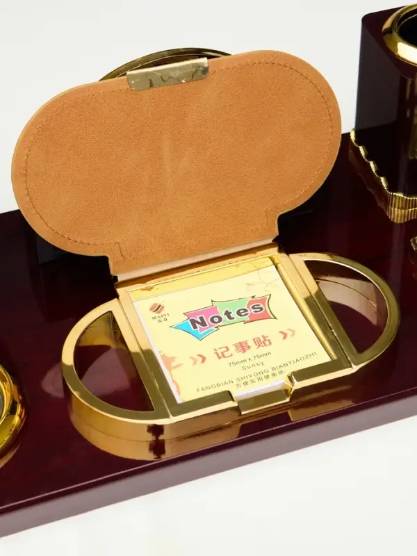 Набор настольный, органайзер 6 в 1 (блок для бумаг, подставка для печати, карандашница, часы, визитница, глобус), МИКС