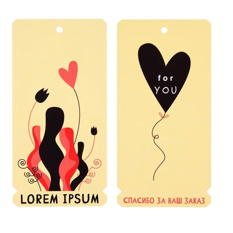 Этикетка картонная на заказ Carta, М Этикетка картонная на заказ Carta, М