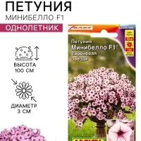 Семена цветов Петуния &laquo;Минибелло&raquo; F1, сиреневая звезда, многоцветковая, 5 шт., Farao, &laquo;АЭЛИТА&raquo;
