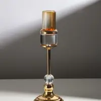 Подсвечник на 1 свечу &laquo;Прозрачность&raquo;, под золото, 36&times;12&times;12 см
