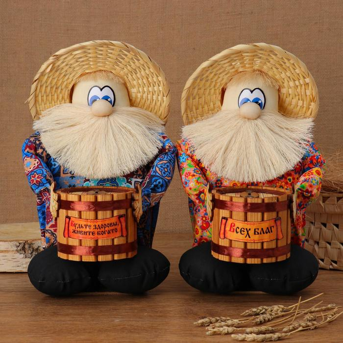 Оберег - домовой Оберег - домовой "Фёдор с бочкой", h = 33 см, микс