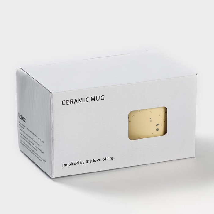 Кружка керамическая «Бублик», 300 мл, цвет жёлтый Кружка керамическая «Бублик», 300 мл, цвет жёлтый