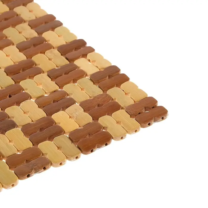 Накидка-массажер на сиденье из бамбука 37&times;36 см, светлый цвет