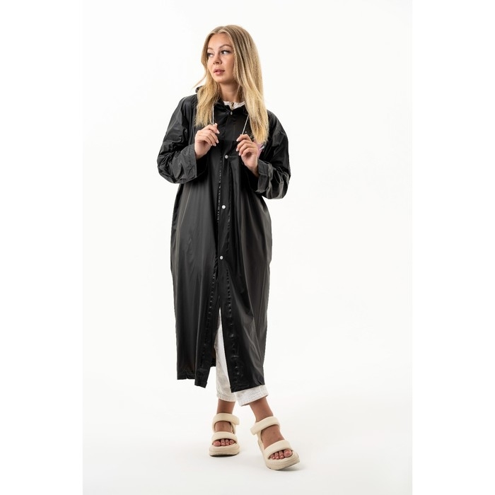 Дождевик взрослый плащ «На крыльях счастья», размер универсальный, размер 42-48, 60 х 110 см, цвет чёрный Дождевик взрослый плащ «На крыльях счастья», размер универсальный, размер 42-48, 60 х 110 см, цвет чёрный