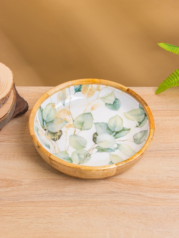 Блюдо "Листья" дерево манго 25х25х4,5 см