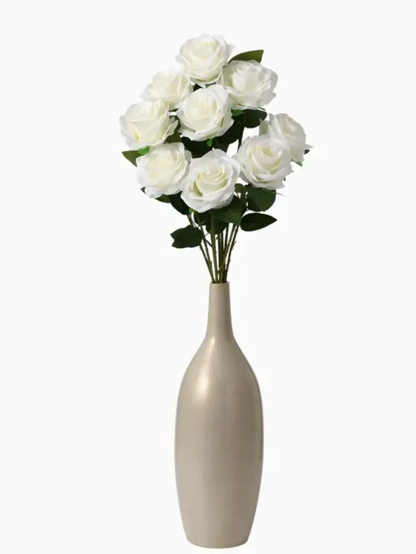 Цветы искусственные &laquo;Роза Глория&raquo;, 9&times;60 см, белые