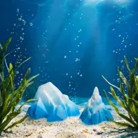 Набор декора для аквариума &laquo;Скалы&raquo;, 6 см и 10 см, голубой