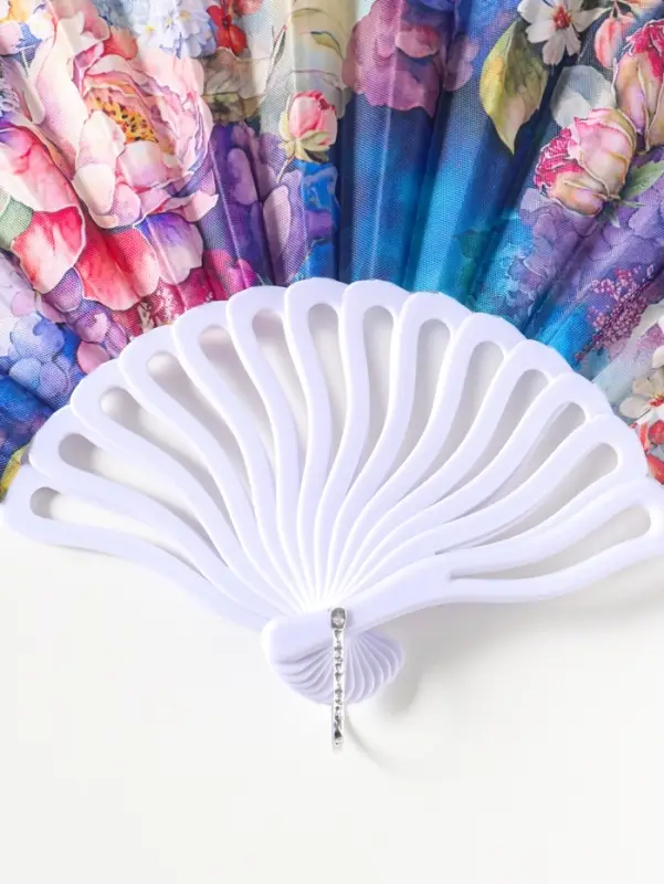 Веер складной &laquo;Пышные пионы и гортензии&raquo;, 22.5 см