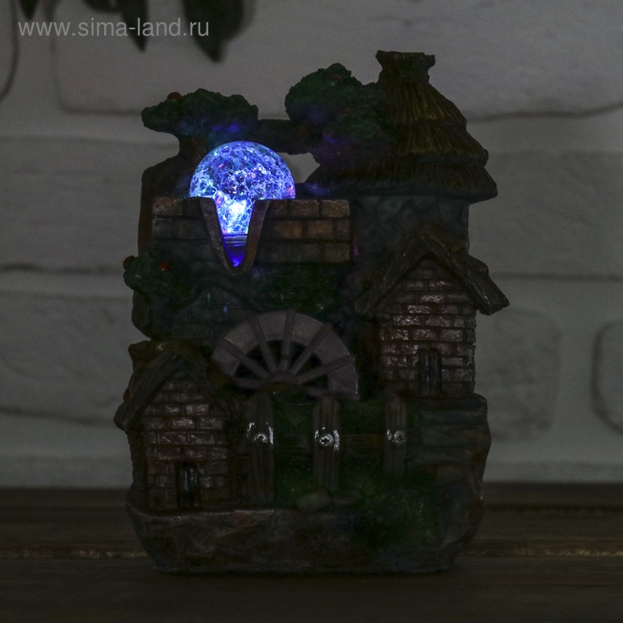 Фонтан Фонтан "Дом с соломенной крышей" 13х17 см (с подсветкой)
