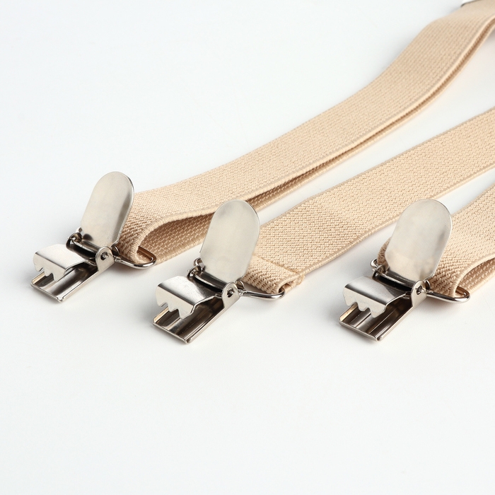 Подтяжки взрослые, ширина 2.5 см, цвет бежевый Подтяжки взрослые, ширина 2.5 см, цвет бежевый